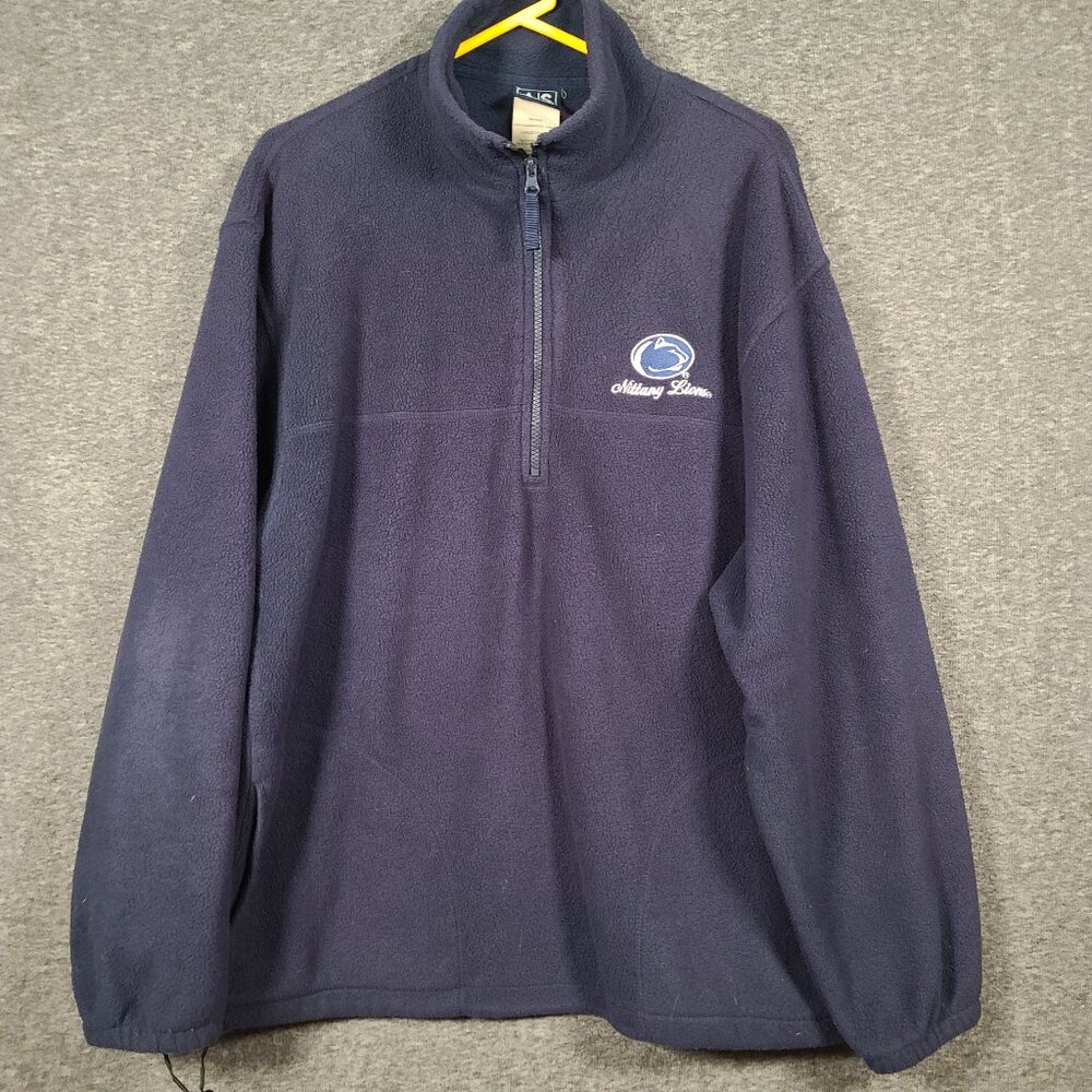 AS Sports Penn State Nittany Lions 1/4 Zip Pullover Fleece Size Large Blue